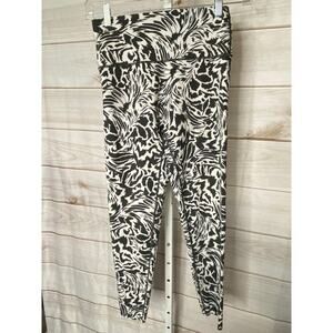Offline by Aerie Women's Size Large Black White High Waisted Leggings Pants Soft